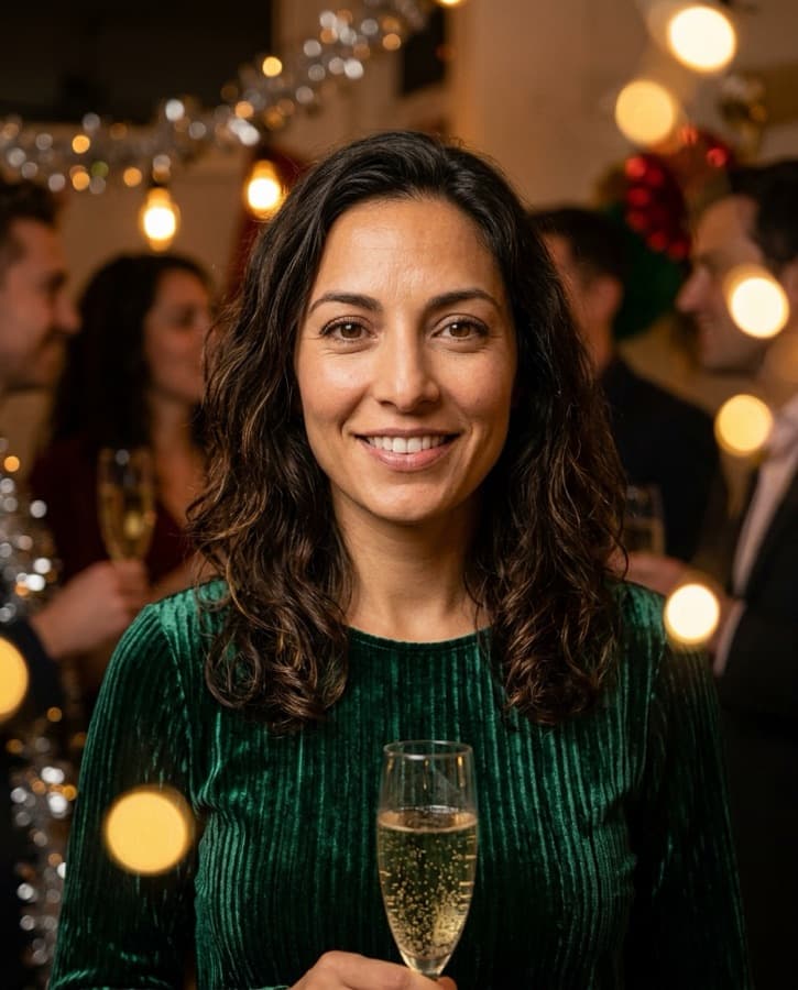 Holiday party Christmas photo sample