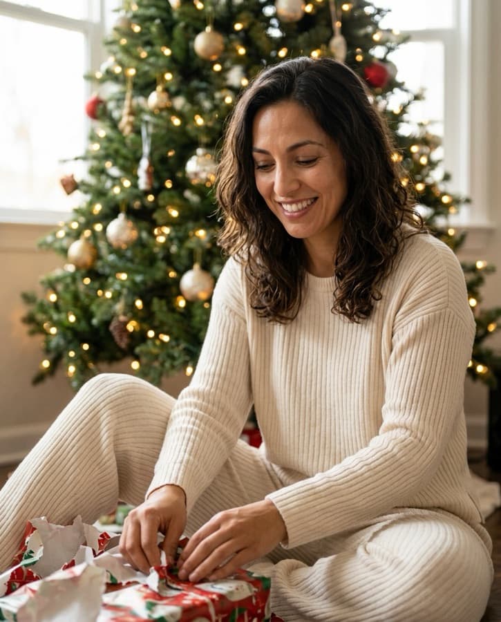 Christmas morning Christmas photo sample