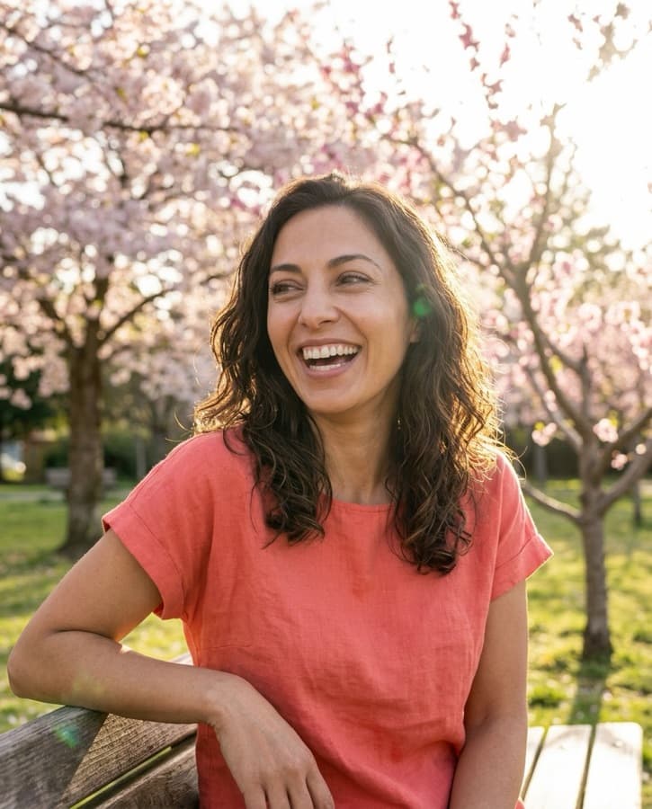 Dating photo sample in a park